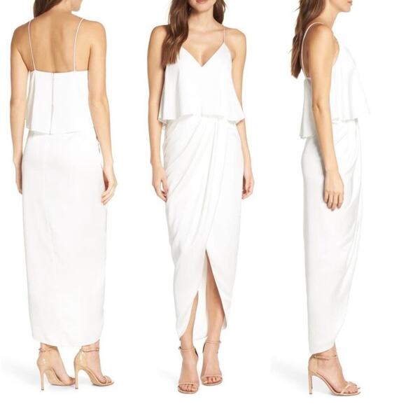 Shona Joy Luxe Frill Tulip hem maxi dress sz 6 - Picture 2 of 14